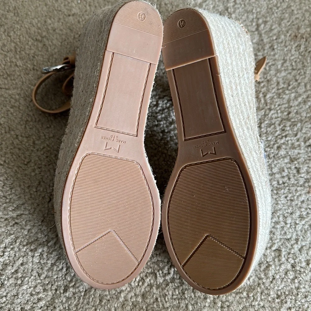 NEW! MARC FISHER ALIDA ESPADRILLE WEDGE SANDAL - SIZE 9.5